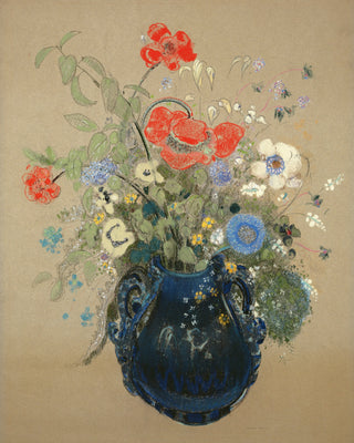 BLUE VASE OF FLOWERS