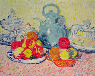 COLORFUL STILL LIFE WITH TEAPOT