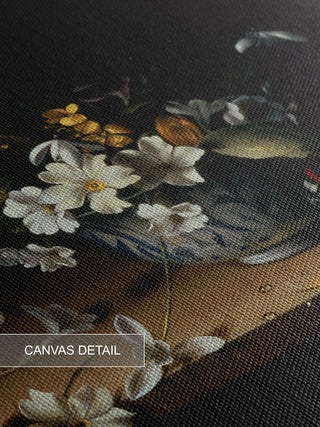 FLOWERS IN A BLUE PORCELAIN BOWL