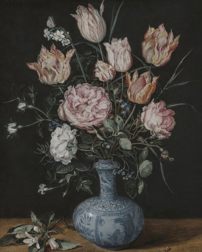 FLOWERS IN A PORCELAIN VASE