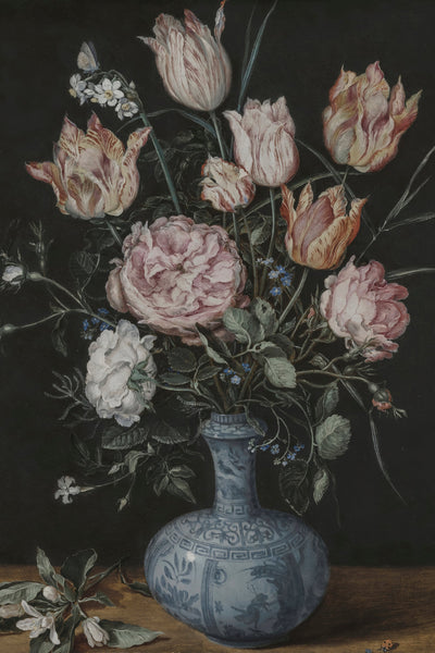 FLOWERS IN A PORCELAIN VASE