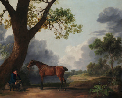 HUNTER WITH GROOM AND DOG