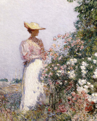 LADY IN FLOWER GARDEN