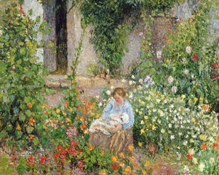 MOTHER AND CHILD IN THE FLOWERS