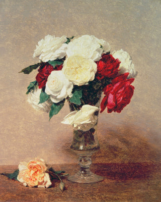 ROSES IN A VASE WITH STEM