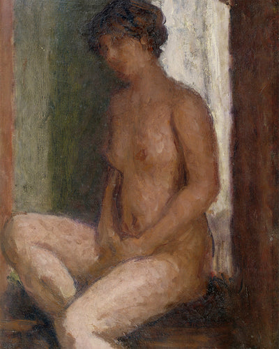 SEATED NUDE AGAINST THE LIGHT