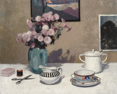 STILL LIFE WITH MAUVE FLOWERS