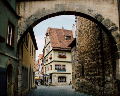 THROUGH AN ARCH IN ROTHENBURG OB DER TAUBER